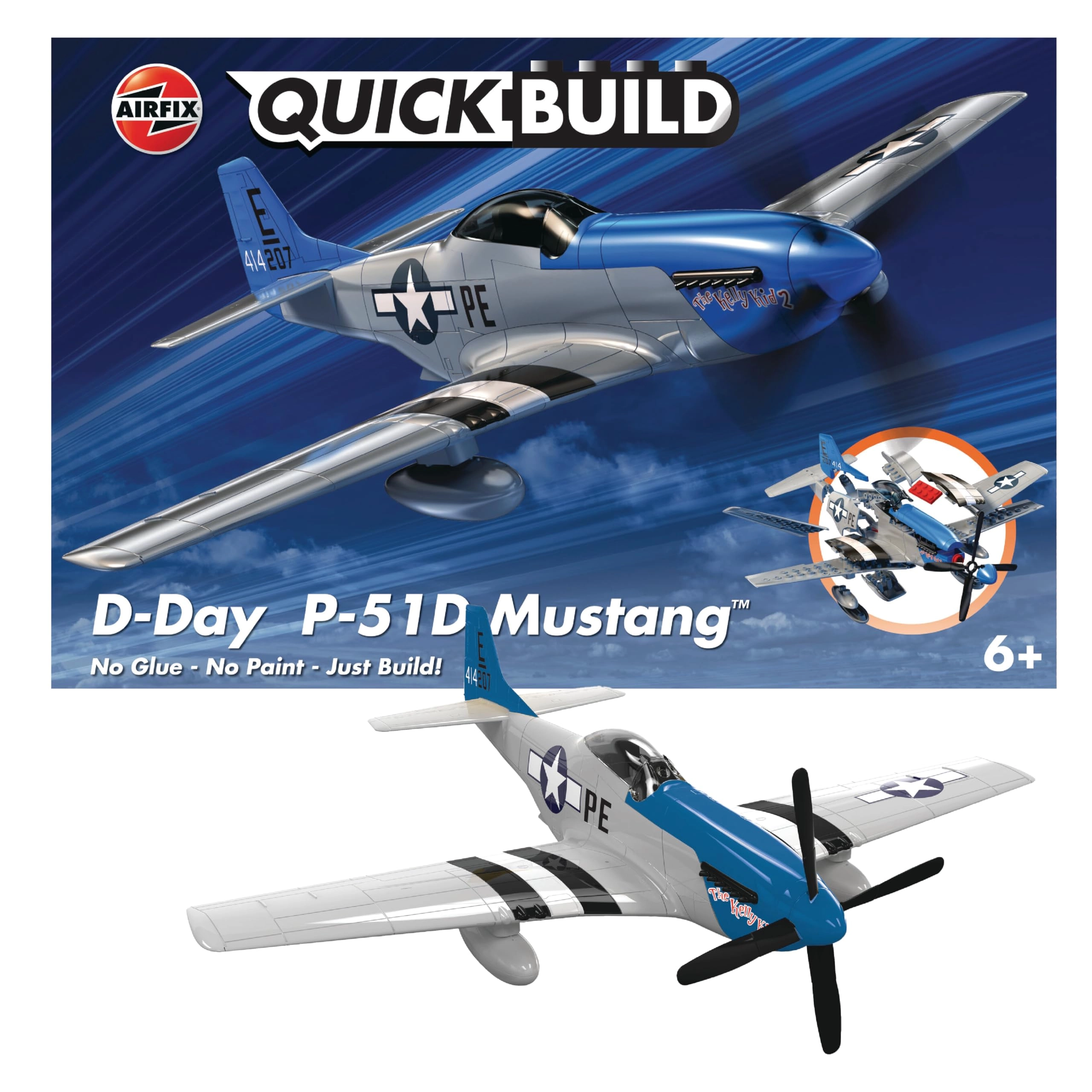 P-51D Mustang Model Kit (J6046) - Quickbuild