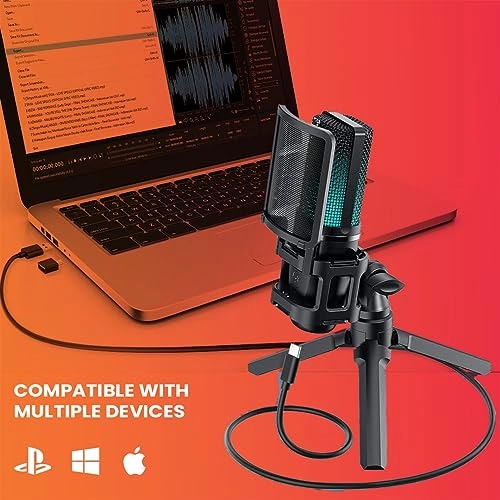 Pro RGB USB Condenser Mic Kit USB Microphone