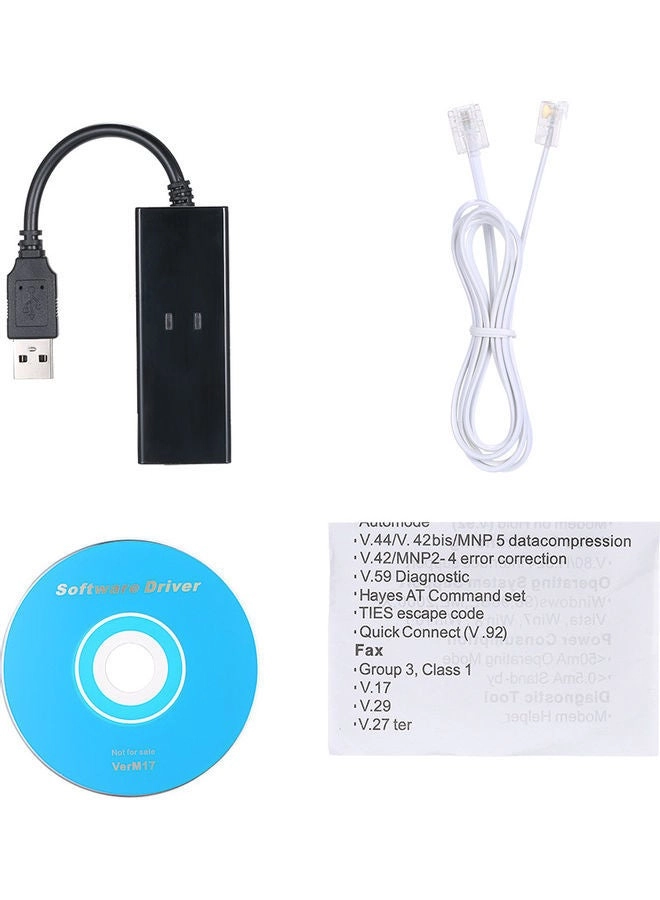 USB 2.0 56K Dial Up Fax Modem Pack