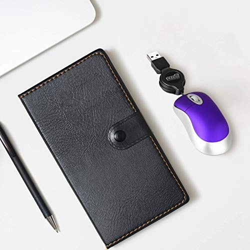 Mini Retractable Cable Wired USB Optical Mouse - USB Wired