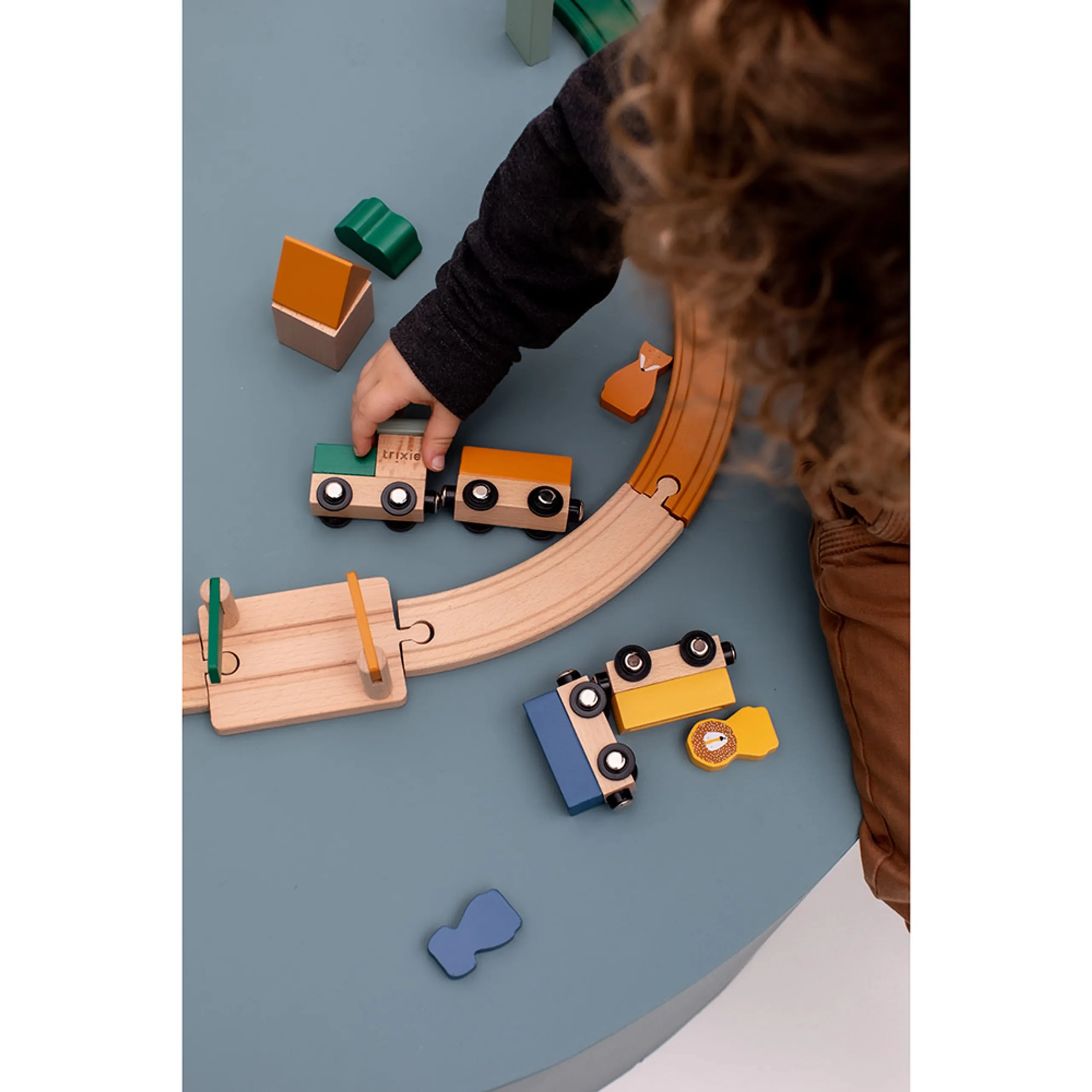 Wooden Train Railway Set - 3pcs