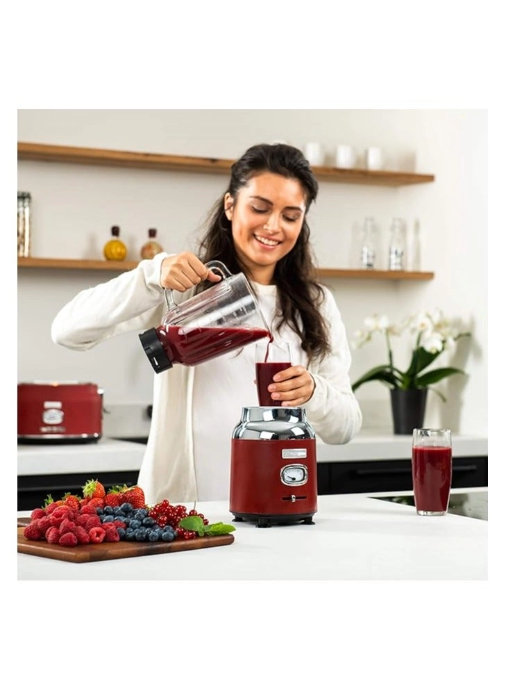 WKBE221URD - 3-Speed + Pulse, Glass Jug, Red