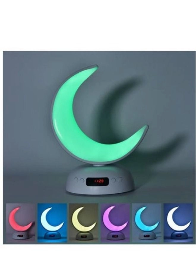 Arabic Quran Speaker - LED Moon Light Azan Alarm Clock