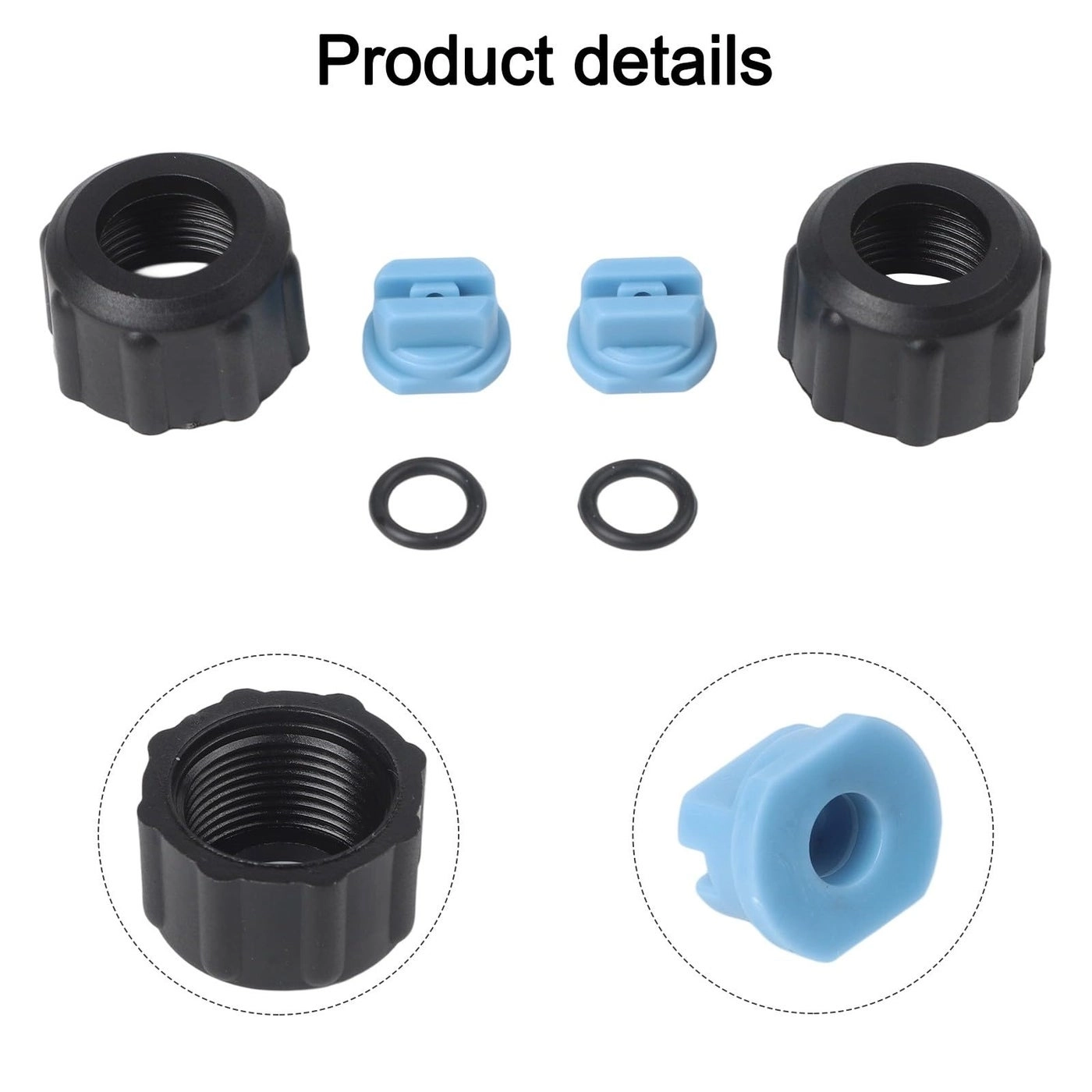 Nozzle Nut Kit - For PUZZI 8/1 10/1 100 200 2 Nozzles 2 Nuts 2 Sealing Rings