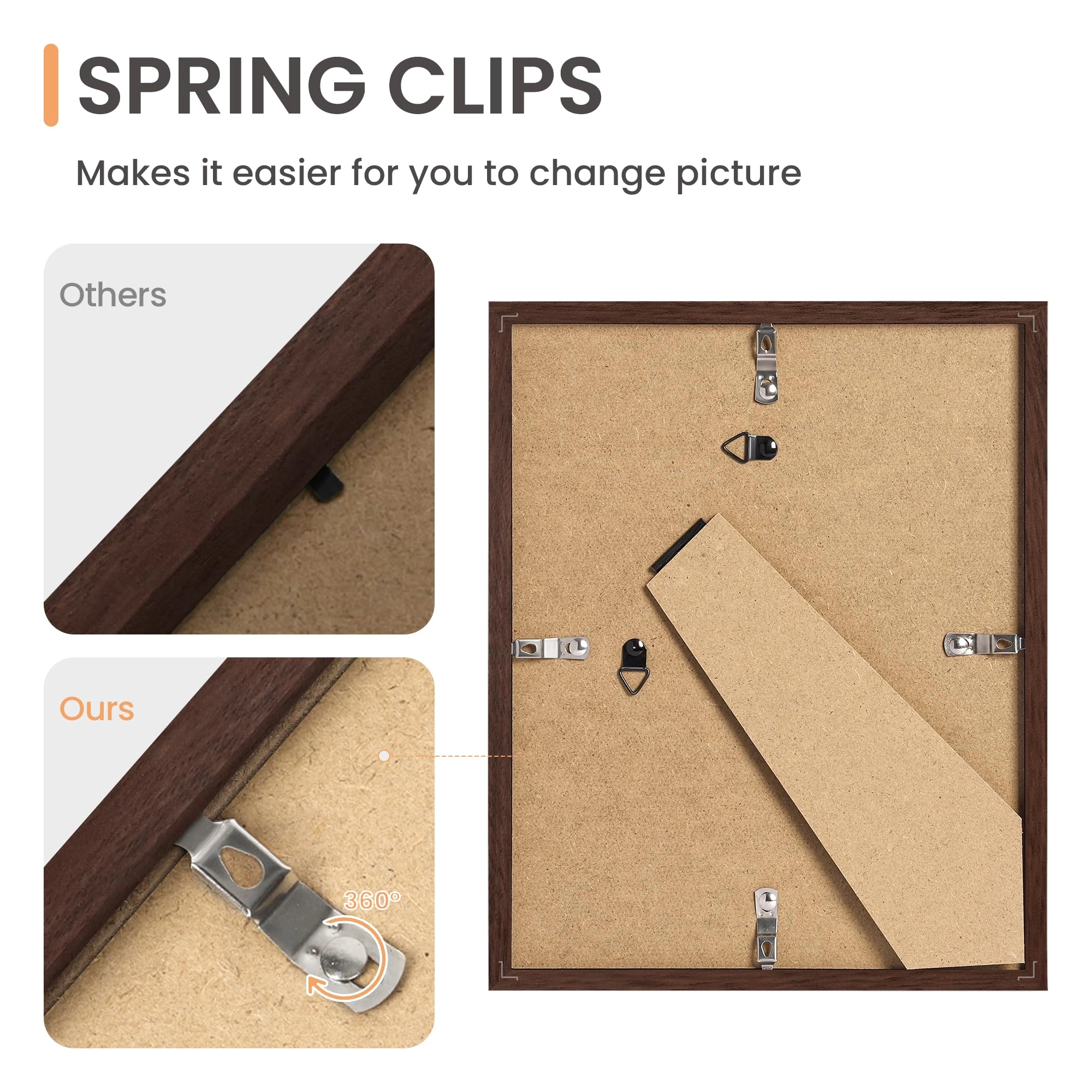 10 Pack Picture Frames - 8x10, 5x7, 4x6