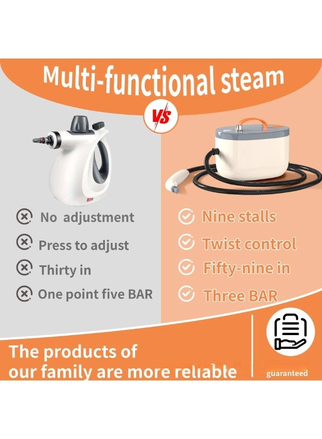 Portable Professional Steam High Pressure Cleaner - Handheld 247cm power cord