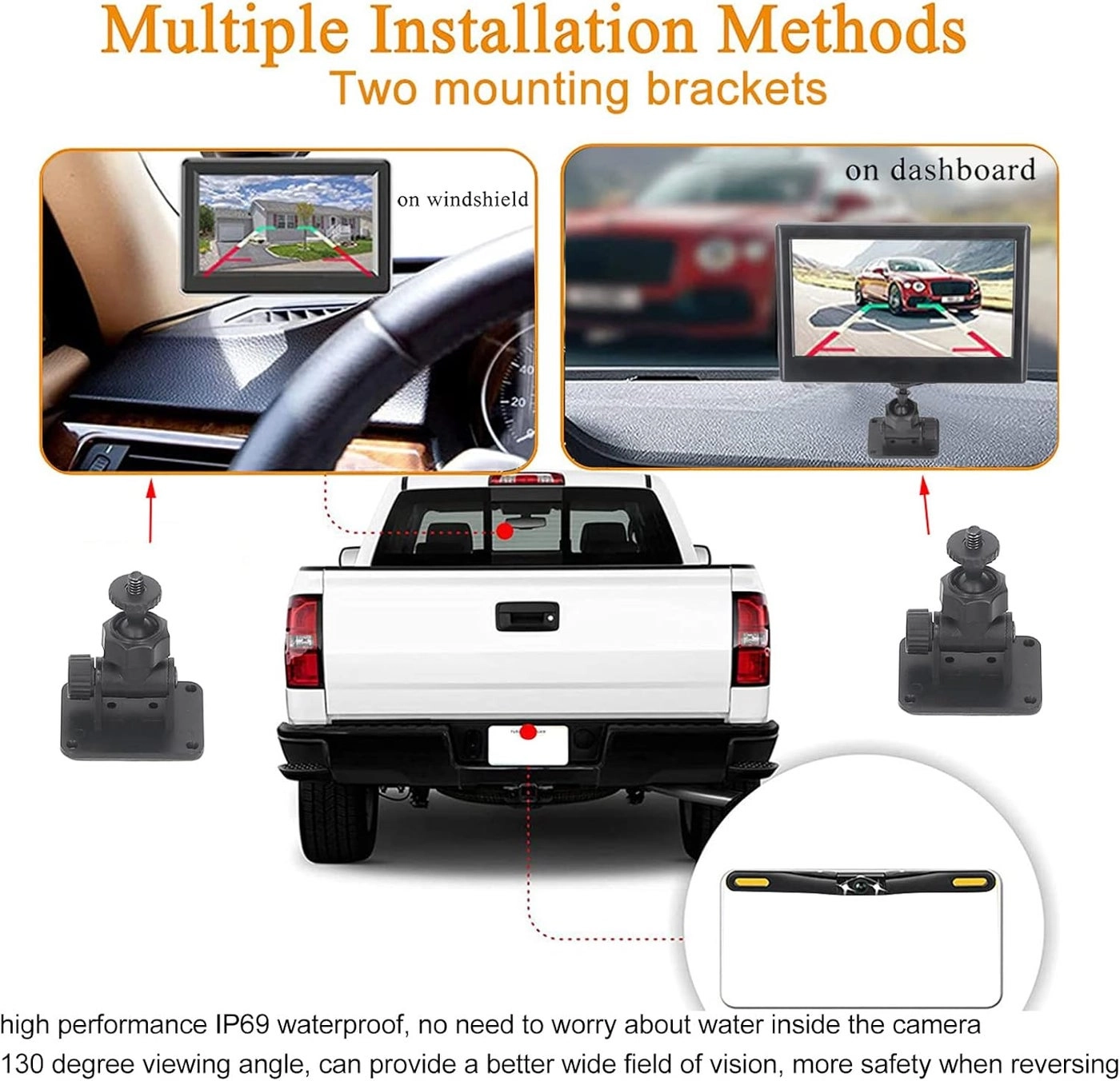 Backup Camera - 1080P + Backup Camera Monitor
