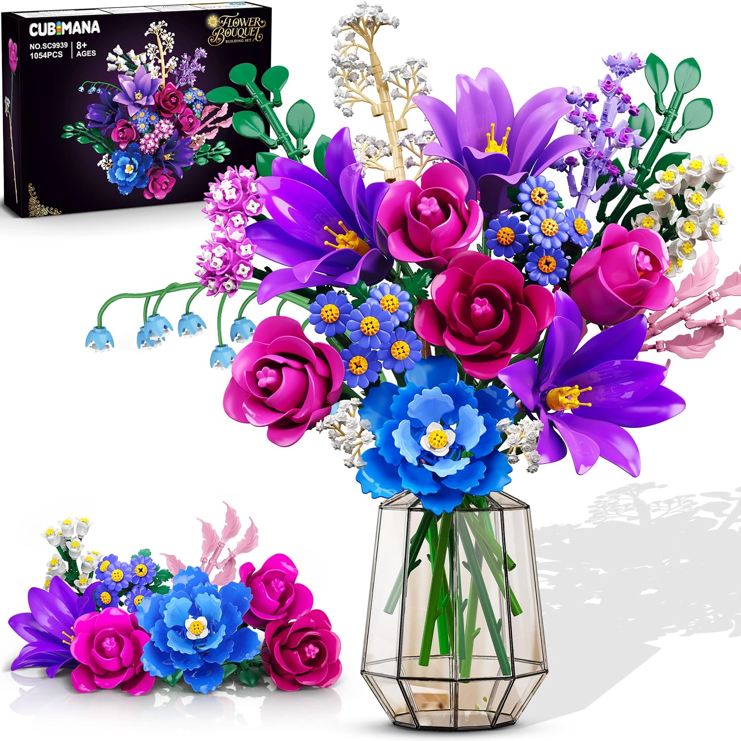 CUBIMANA Flower Kit for Adults - 1054 pieces