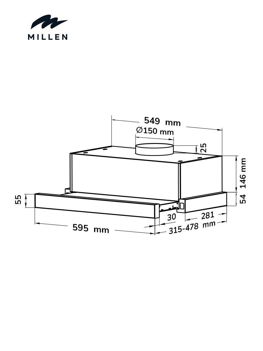 MBKHS 6001 IX - 460m³/h 60 cm