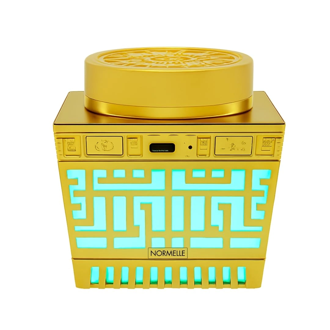 Orlenic Portable Smart Quran Speaker - Plug-in Play LED Light 24-Hour Continuous Playback