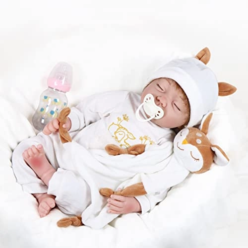 Reborn Baby Doll - 22'' Soft Vinyl Sleeping Gift Set Ages 14+