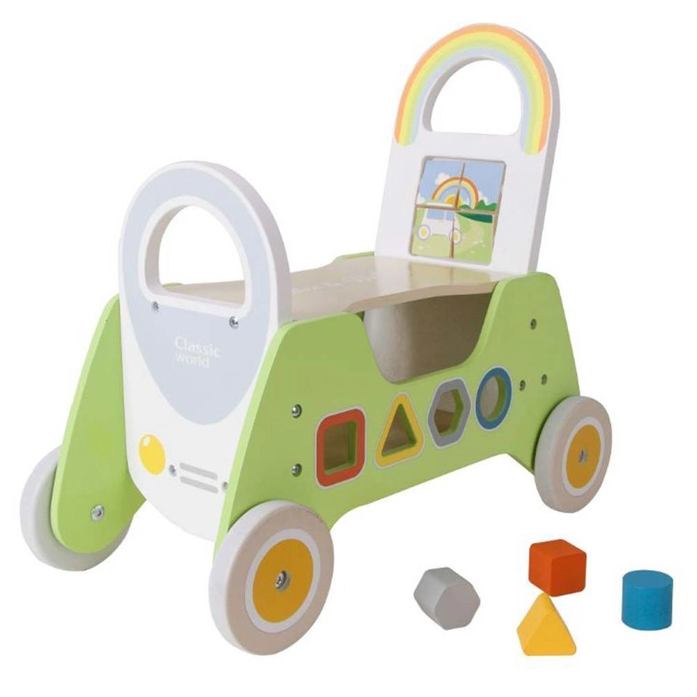 Classic World 2-in-1 Rider Walker - 18 Months Multi Colour