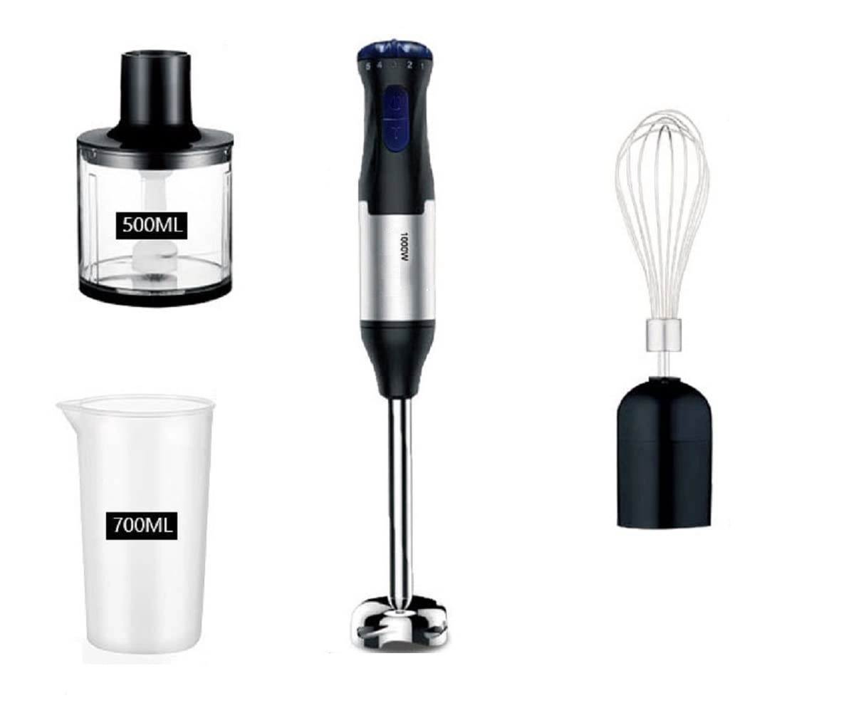 silver cube Hand Held Blender Mixer Stick - 1000W