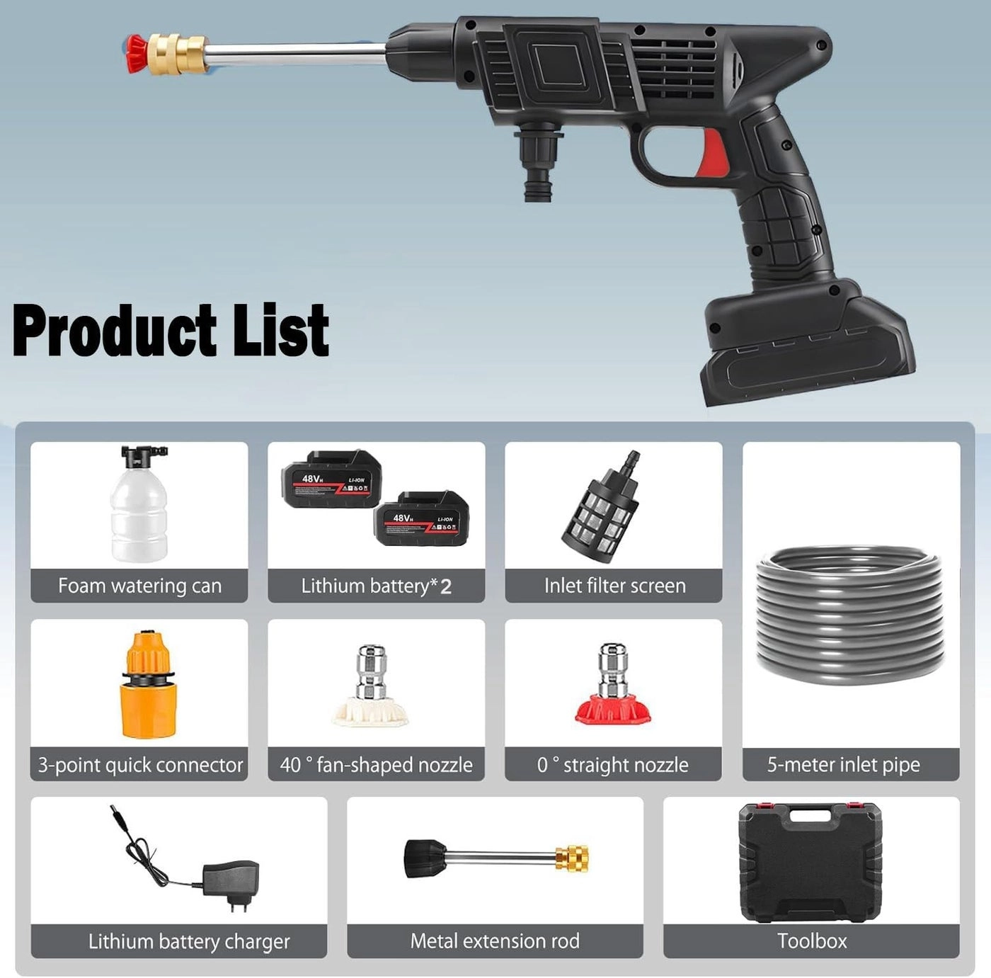 Cordless Pressure Washer - 21V 1.9kg Kit