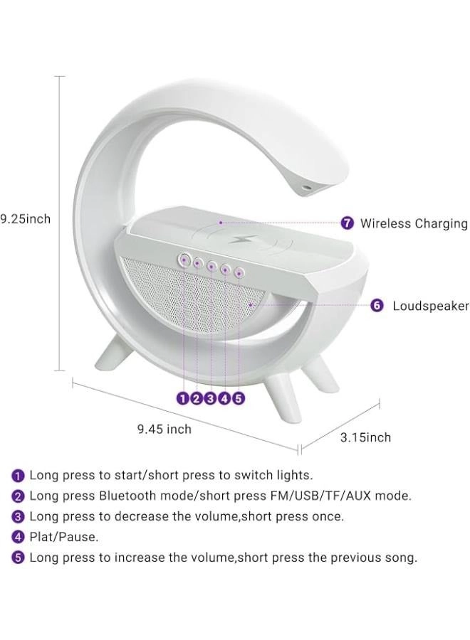 3 in 1 LED Wireless Charging Lamp - white