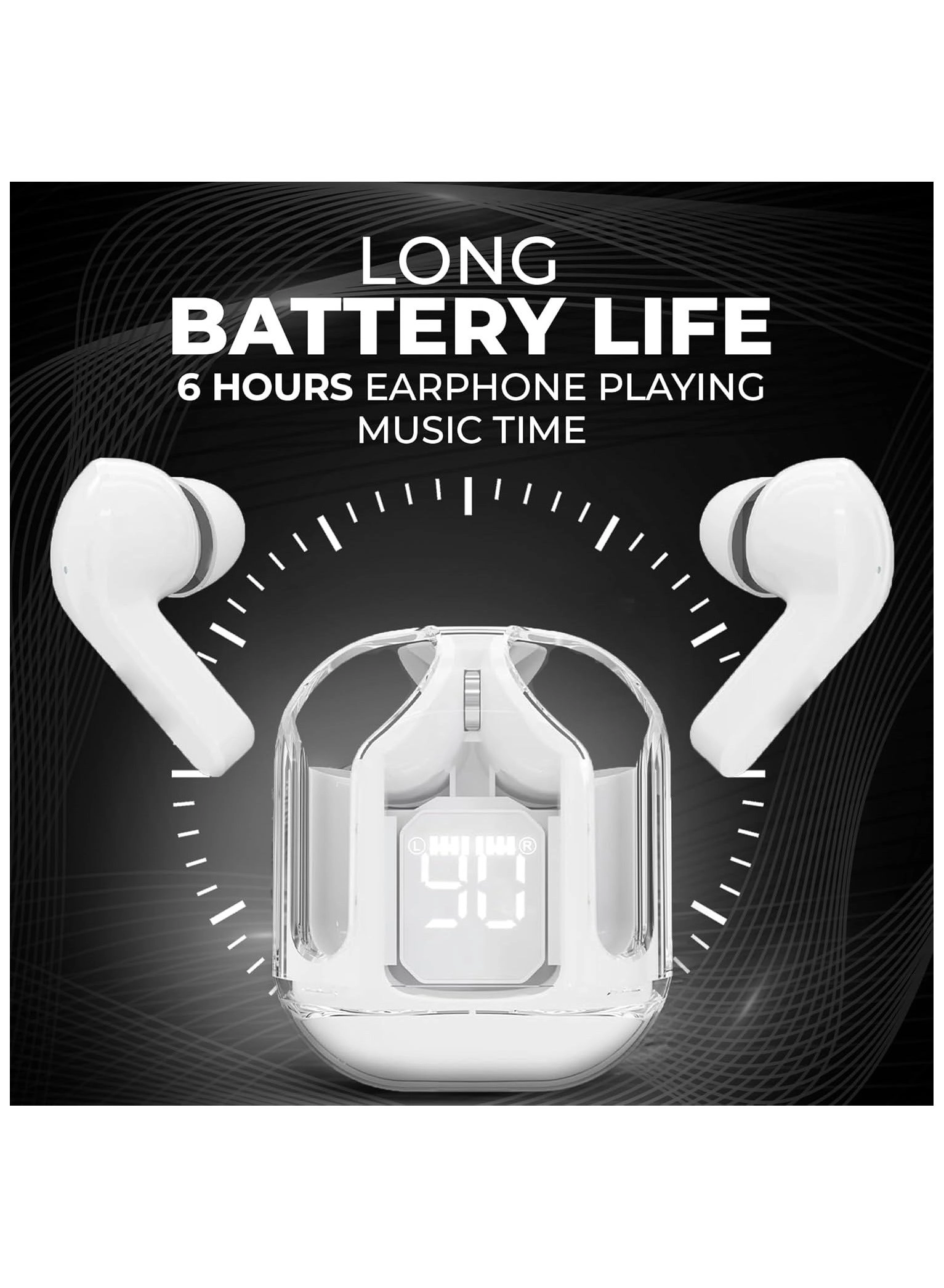 5.3 Wireless Bluetooth Transparent Earbuds