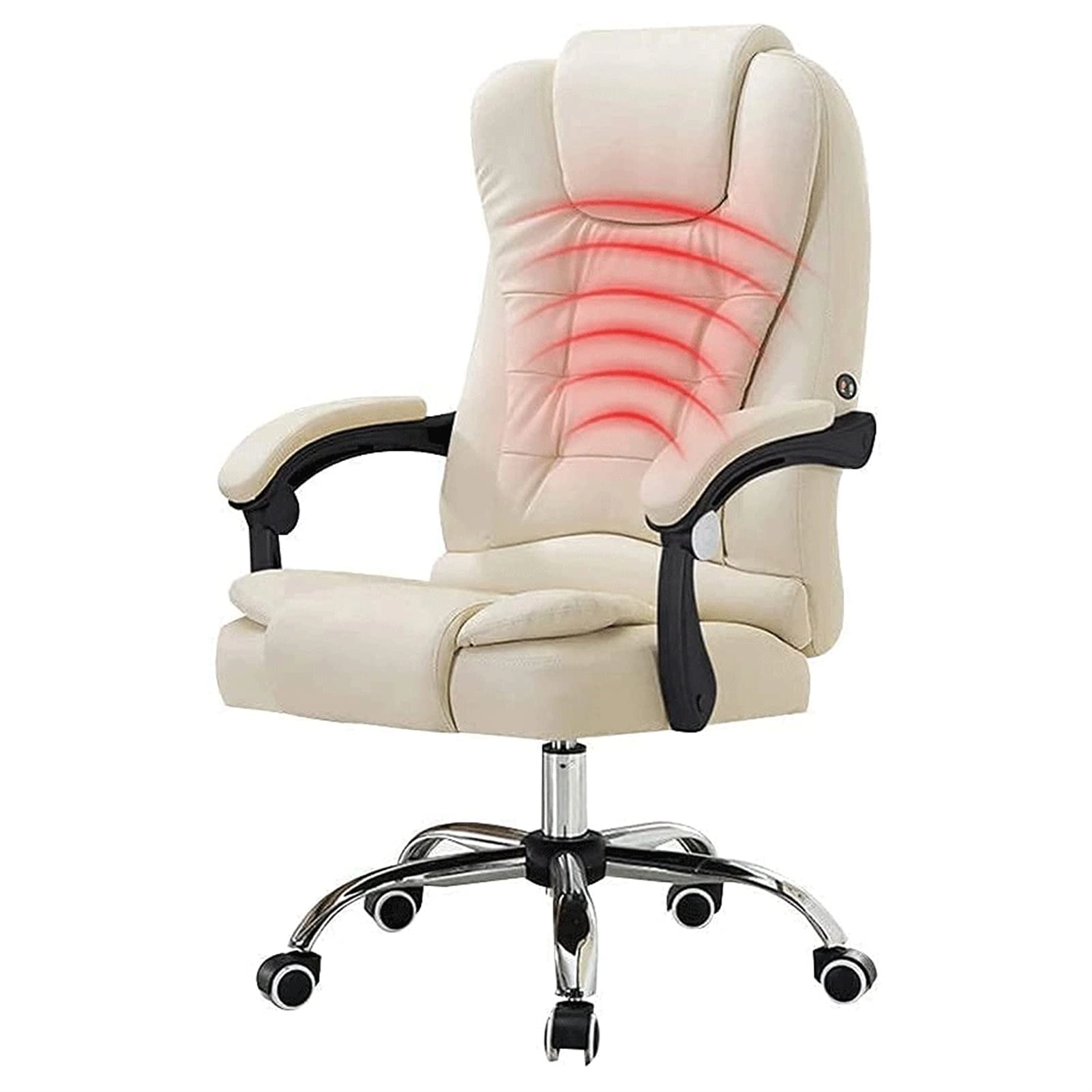 Desk Chair - PU Leather Brown High Back