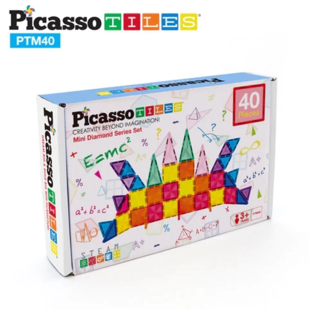PicassoTiles Magnetic Mini Diamond - 40 pcs