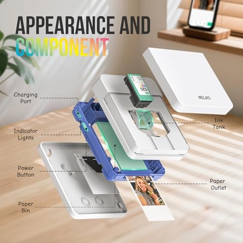 PP01 - Mini Photo Printer 50 Sheets 300DPI