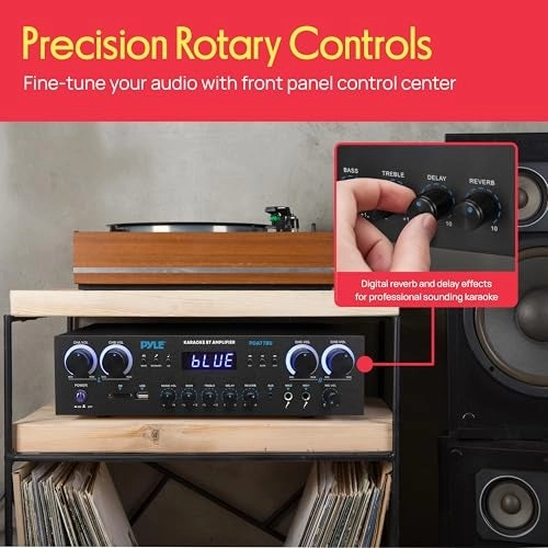 Bluetooth Home Stereo Amplifier Receiver - 800W