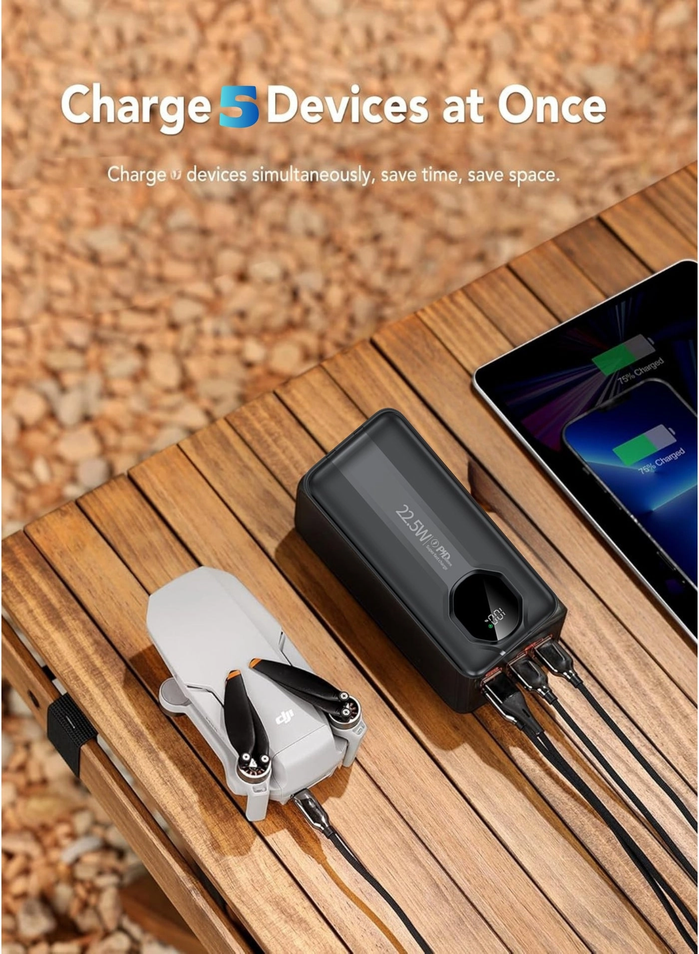 N60 - 50000mAh 22.5W Fast charging 4 USB-A 2 PD