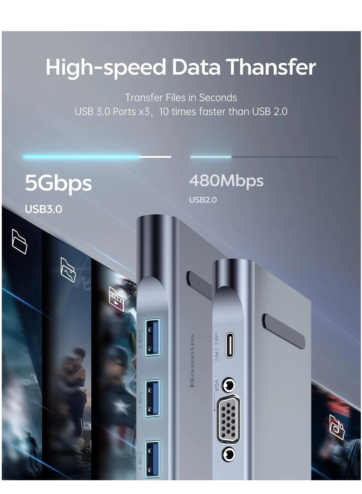 11-in-1 USB C Docking Station CATSX-GOG - 2x 4K HDMI 100W PD