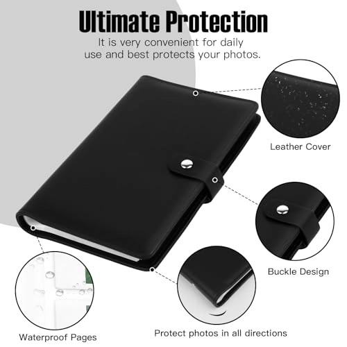 2x3" 156 Pockets Faux Leather Photo Album