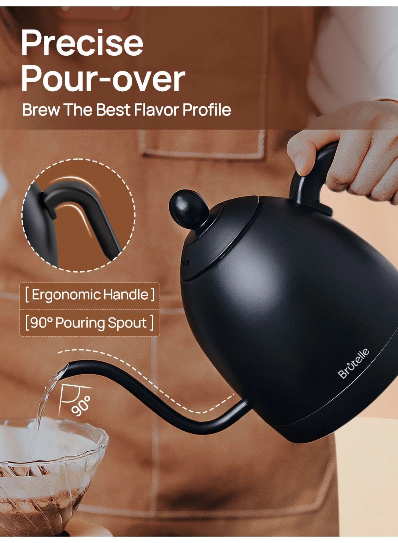 Gooseneck Temperature Control Electric Kettle