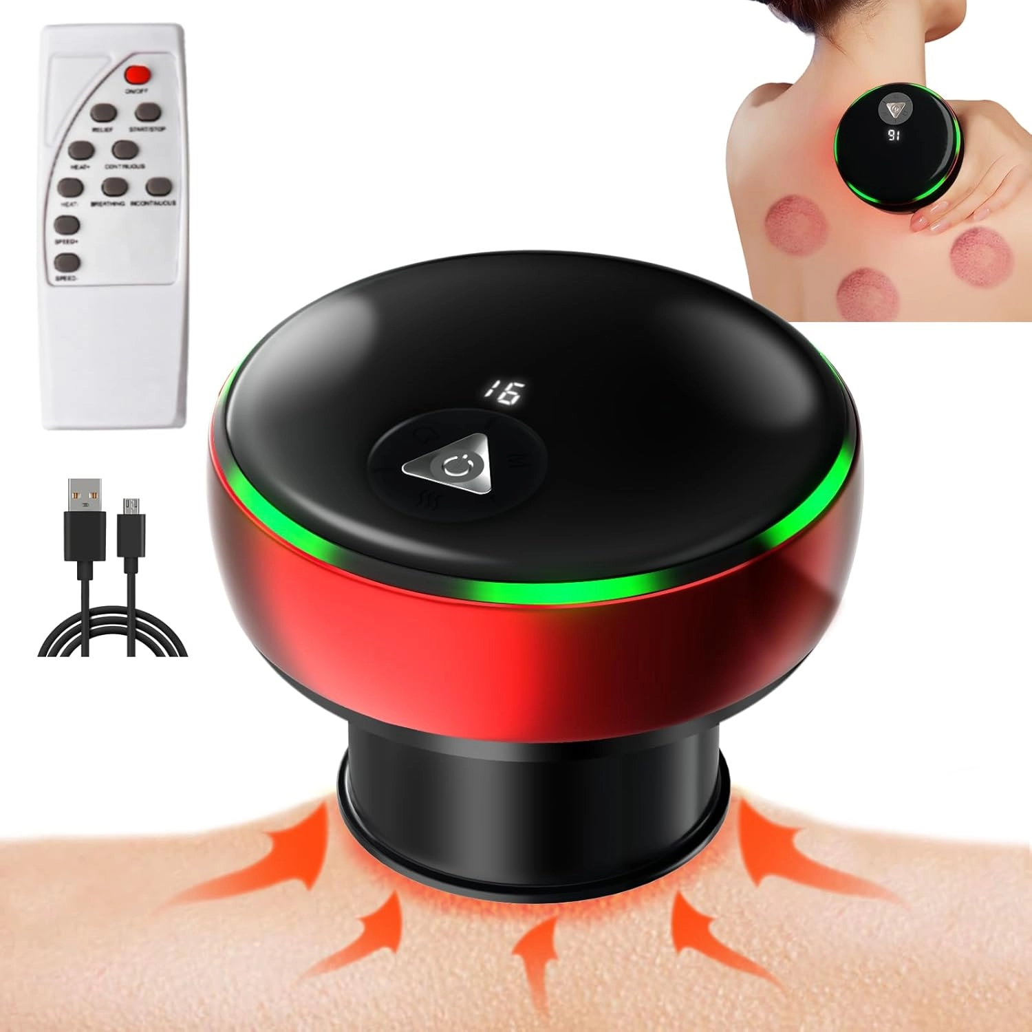 Sarvion Electric Cupping Therapy Set - 16 Levels 3 Suction Modes