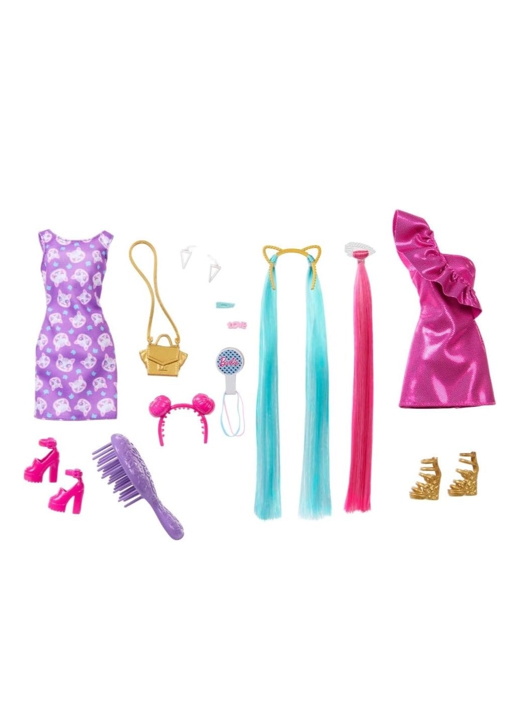 Barbie Totally Hair - Pink 8.5in hair