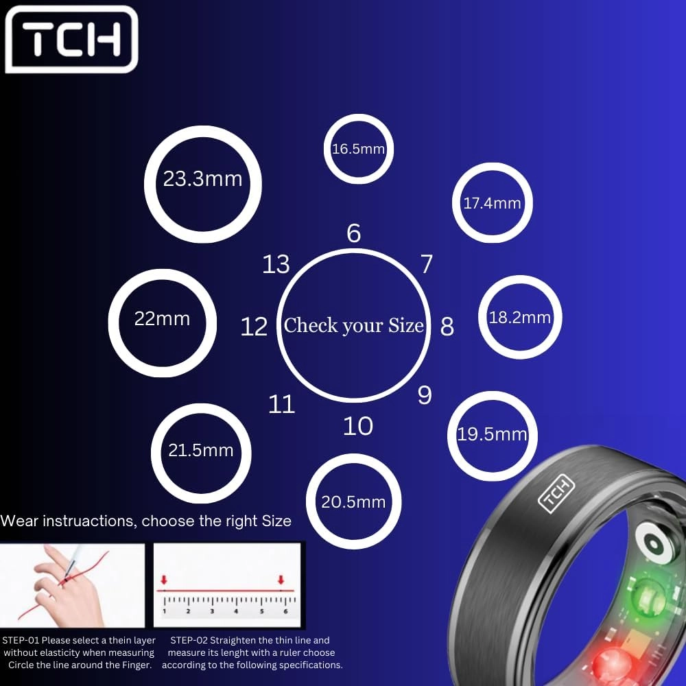 Smart Ring R10 - Blood Pressure Monitor Heart Rate Monitor SpO2 Monitor