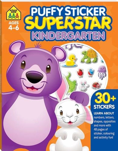 School Zone Puffy Sticker Superstar - 48 pages