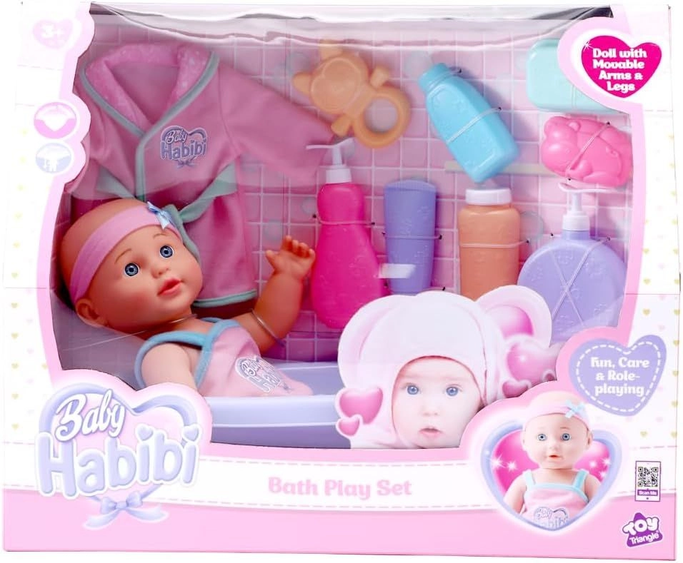 Baby Habibi Doll Bath Play Set - 14inch