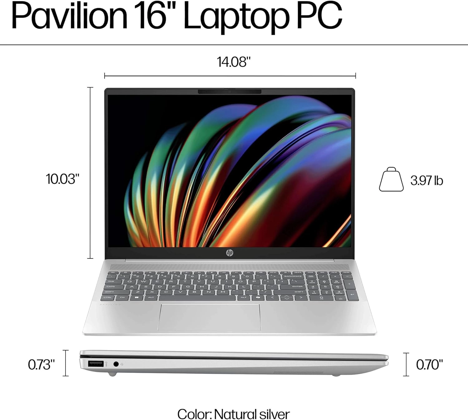 Pavilion Laptop 16 120U - 16'' Core Ultra 5-120U 16GB DDR5 1TB NVMe SSD