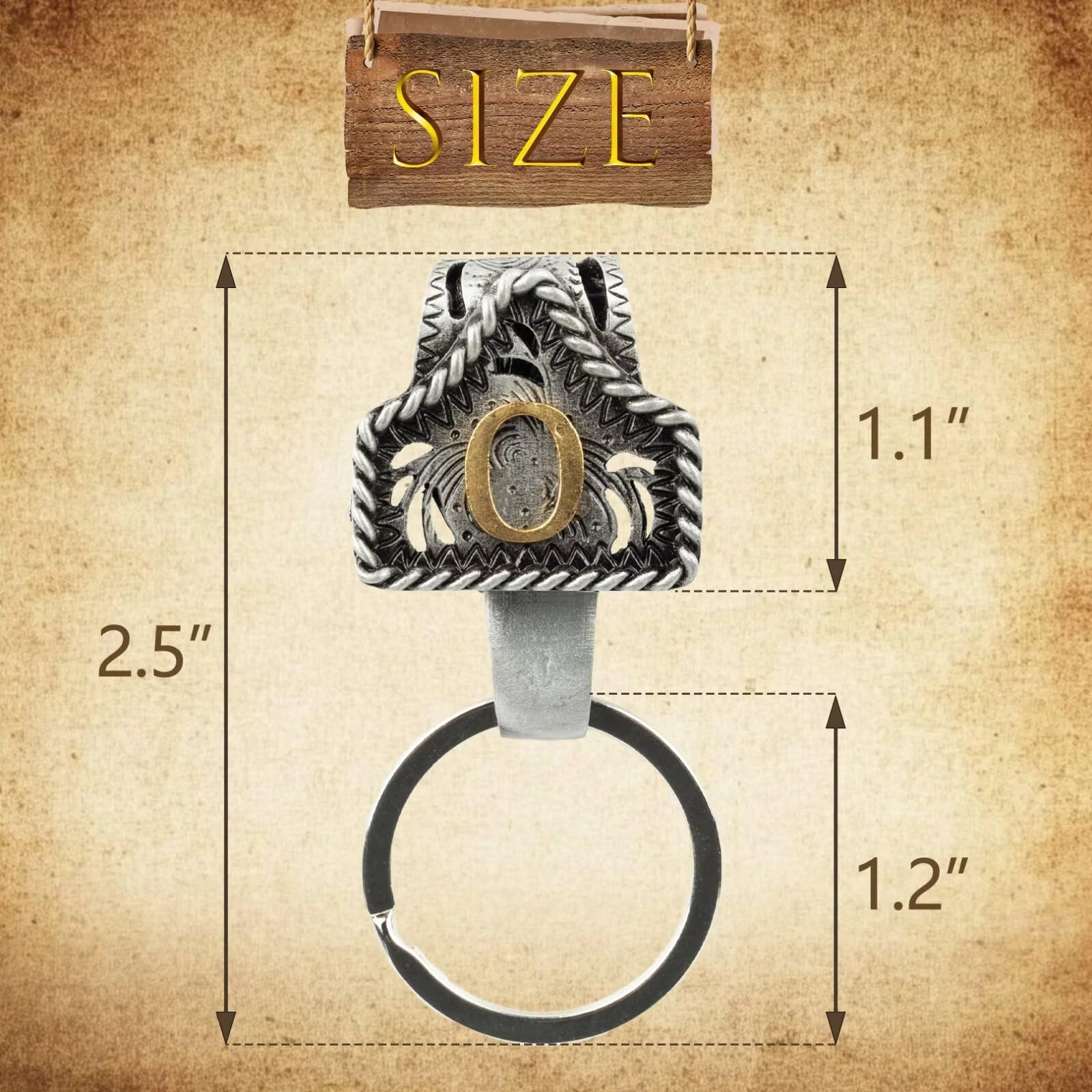 Letter Keychain - Western