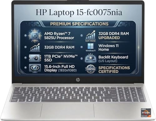 15-FC0075nia - 15.6'' Ryzen 7 5825U 32GB LPDDR4 1TB SSD