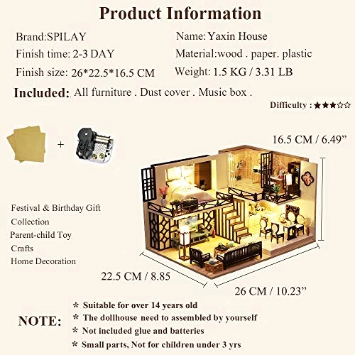 DIY Miniature Dollhouse Kit - 124 scale