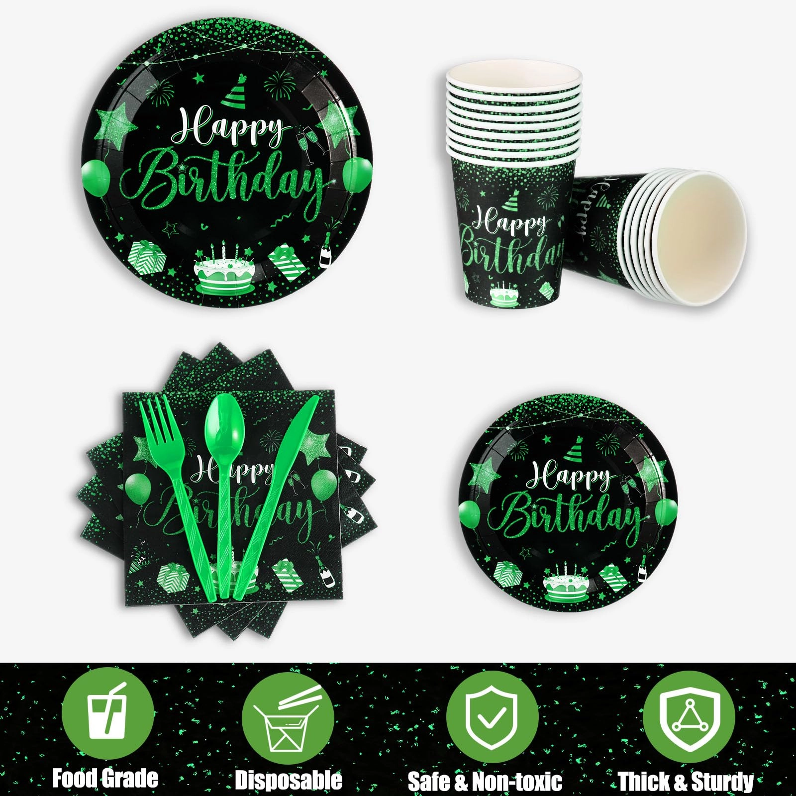 171 Pcs Happy Birthday Party Supplies