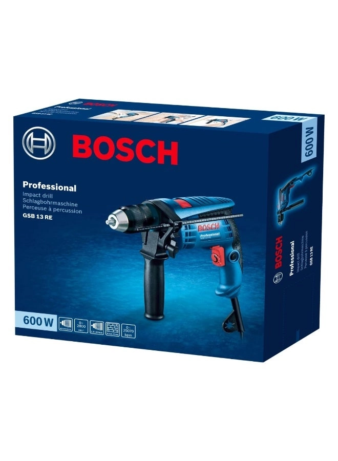 GSB 13 RE - 600 W 13 mm keyless chuck