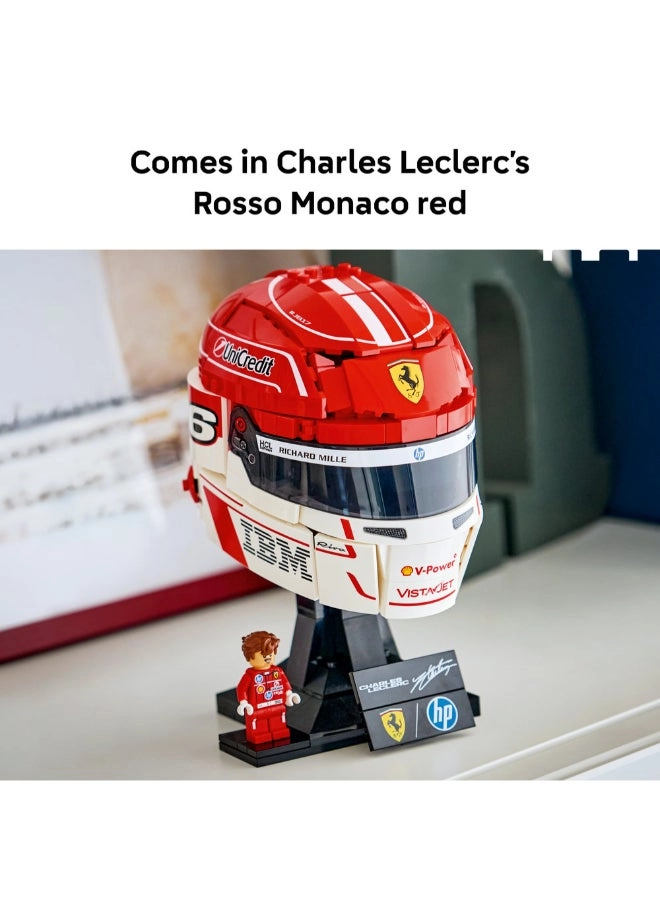Scuderia Ferrari HP Charles Leclerc Helmet (43014) - Collectible Minifigure Display