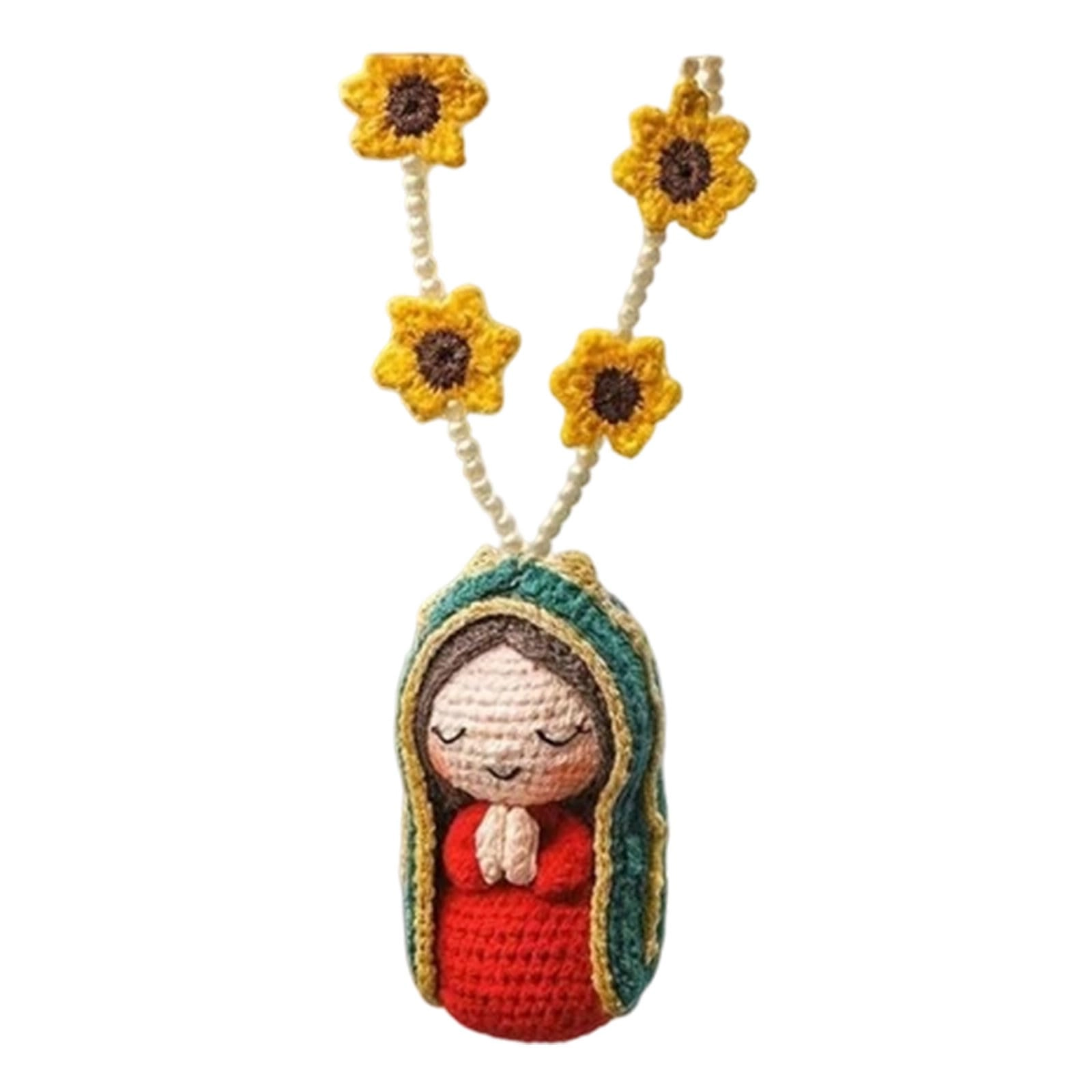 Virgin Mary Crochet Car Charm - Polyester