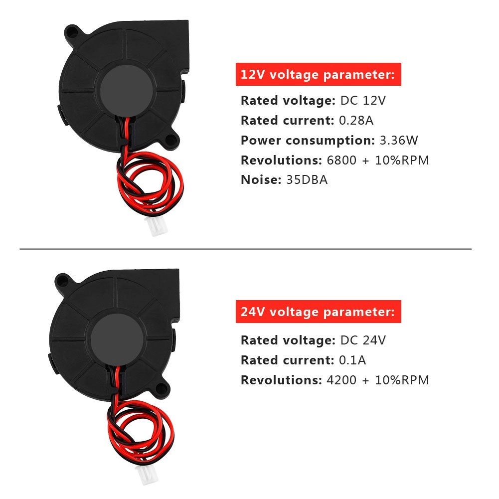 Radial Cooling Fan - 2 fan(s) 50mm