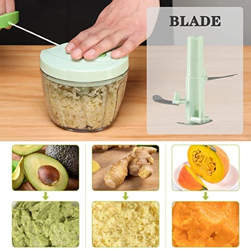 Manual Food Chopper - 650ML 3 blades