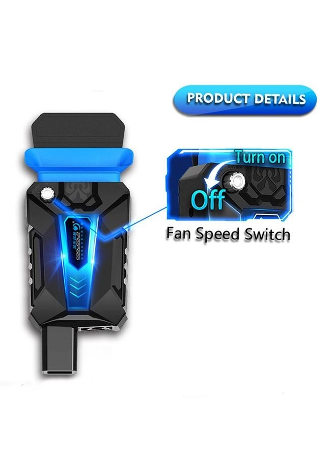 Cooling Fan Radiator - Black/Blue Slim and light weight