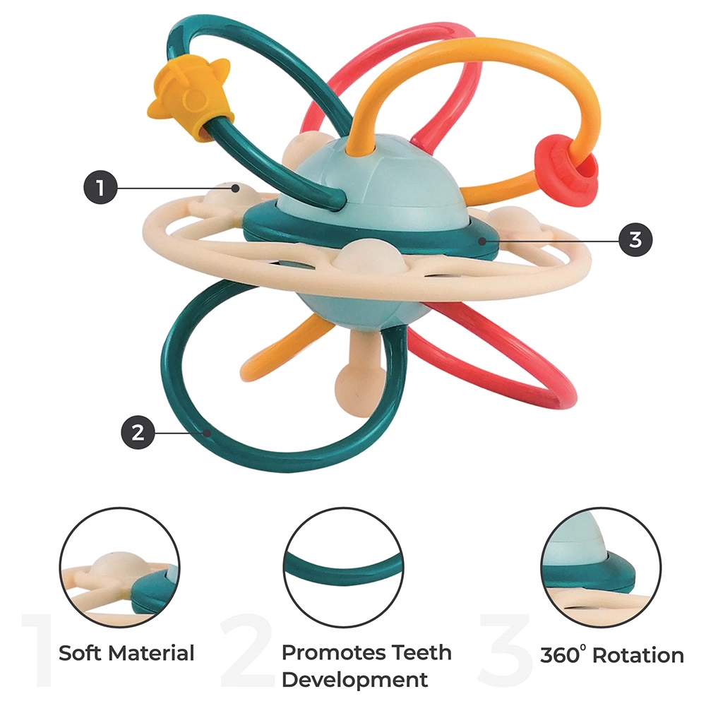 Spinny Rattle & Teether Activity Ball - 6 months BPA free