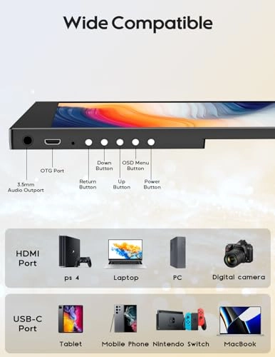 Portable Monitor - OUNSHLI Portable Monitor... 18 Inches 2560x1600