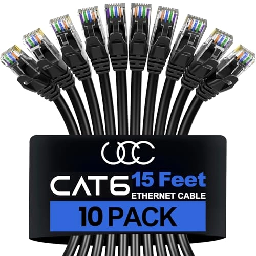 Ultra Clarity Cables Cat 6 Ethernet Cable - 15 FT Pack