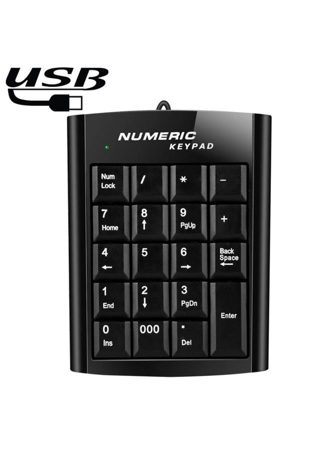 BURAQ MC-051 - 19 Keys Wired USB Numeric Keyboard