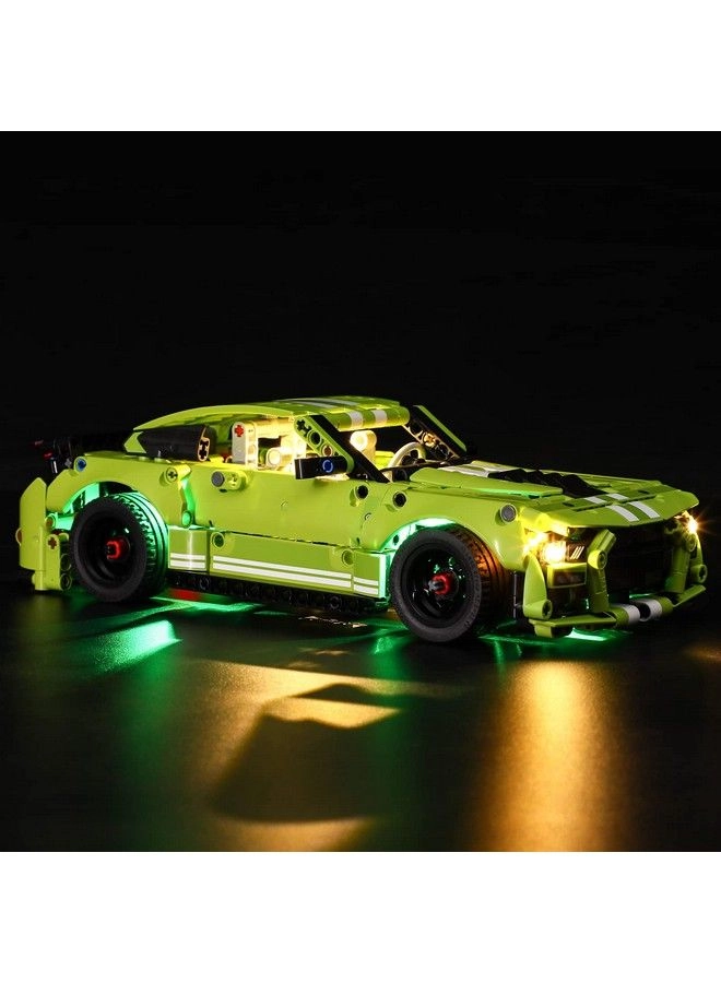 Led Lighting Kit For Techinc Ford Mustang Shelby Gt500 - Compatible With Lego 42138