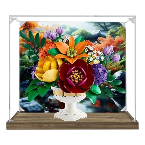 Acrylic Transparent Collectible Display Case for LEGO 10345 Flower beds Bouquets Block Model